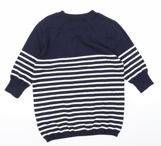 Atmosphere Womens Blue Striped  Pullover Jumper Size 10