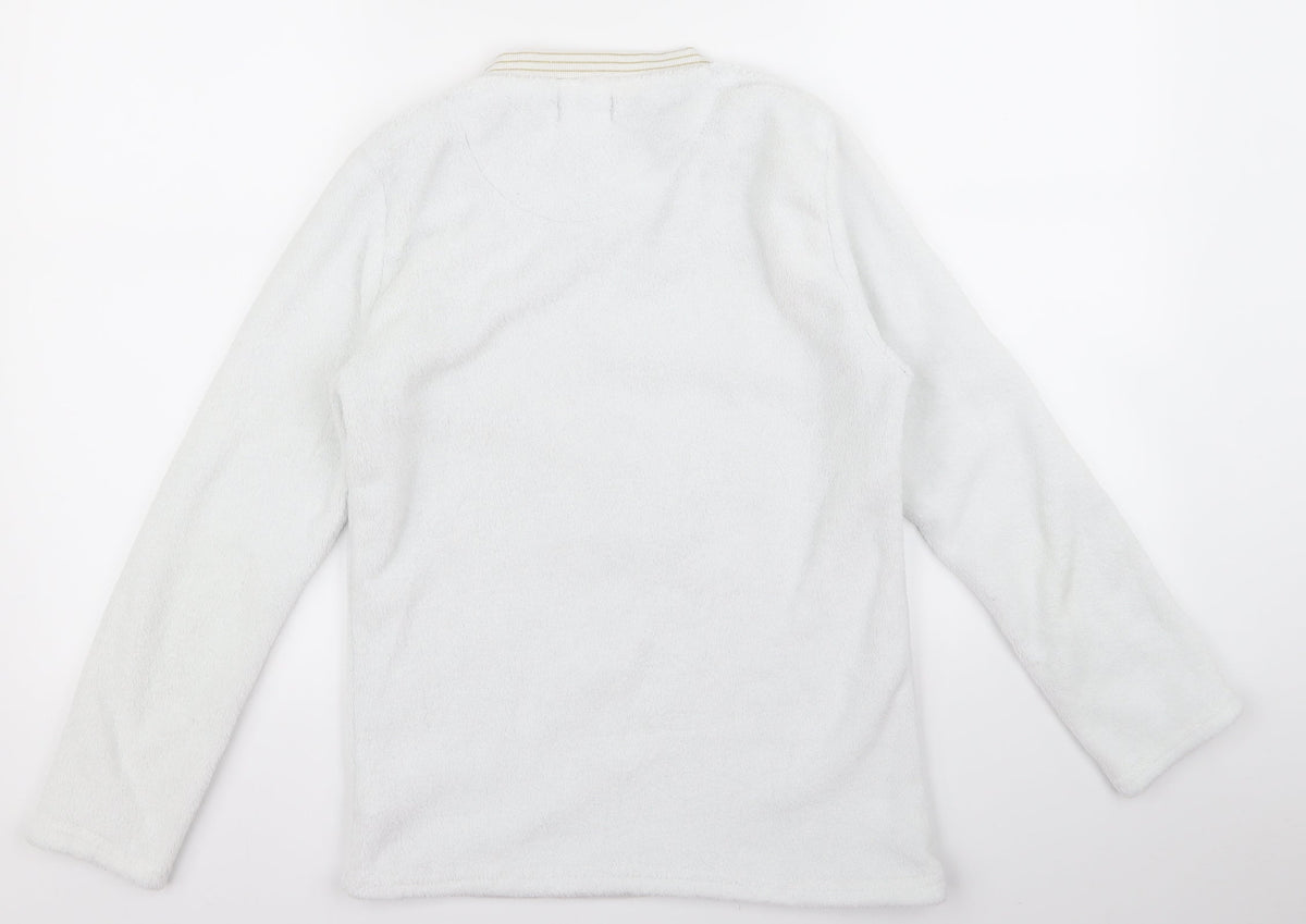 Preworn Womens White   Pullover Jumper Size S  - bearly awake