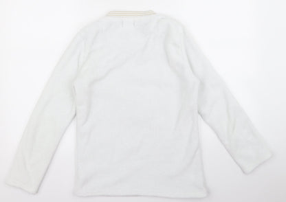 Preworn Womens White   Pullover Jumper Size S  - bearly awake