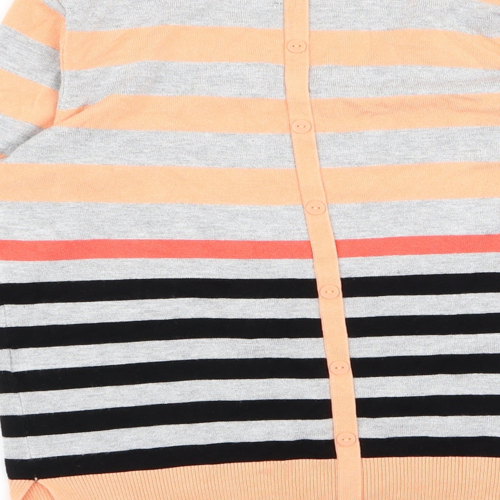 fransa Womens Multicoloured Striped  Cardigan Jumper Size S