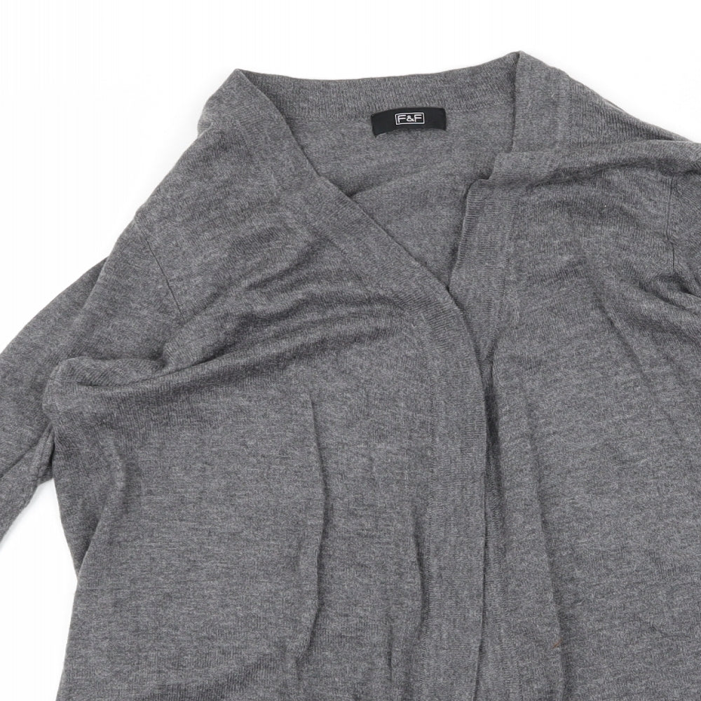 F&F Womens Grey   Cardigan Jumper Size 8