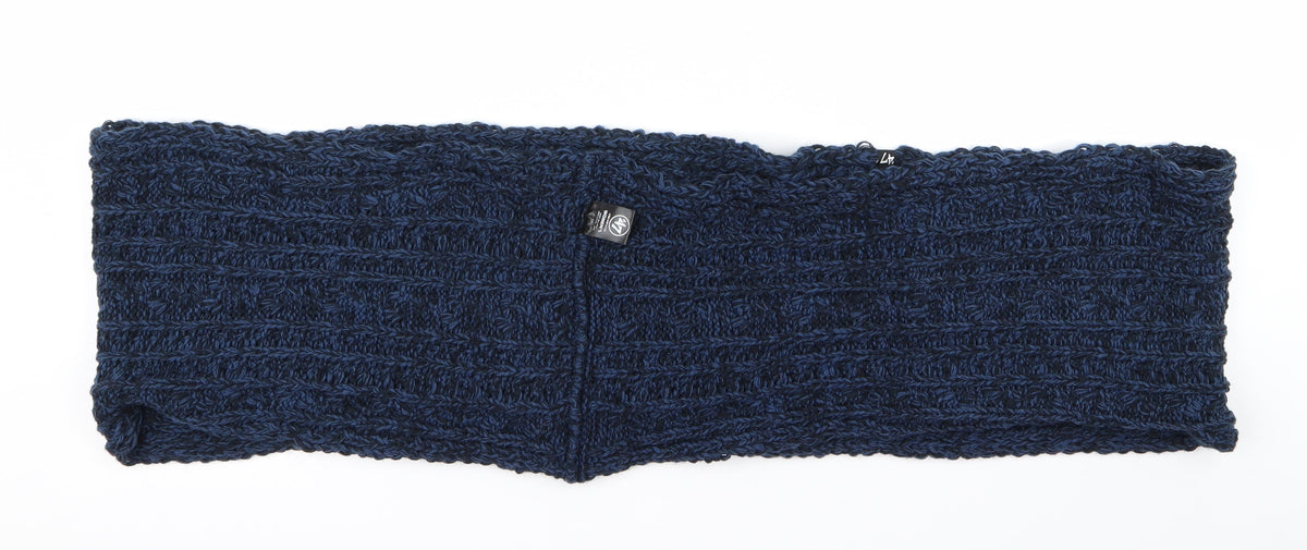 Front view of Preworn unisex blue scarf