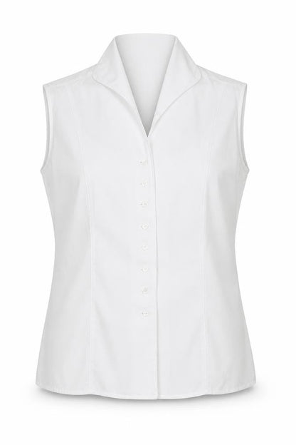 Womens UK Size 14 Anne Brooks White Basic Button-Up
