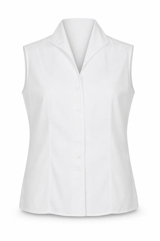 Womens UK Size 14 Anne Brooks White Basic Button-Up