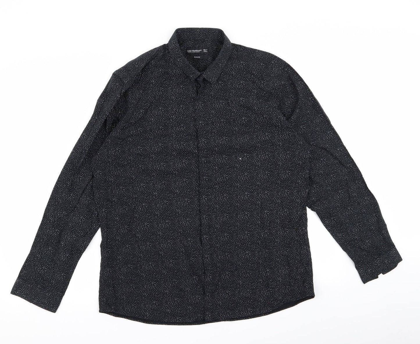 Womens UK Size 14 priamrk Black Basic Button-Up