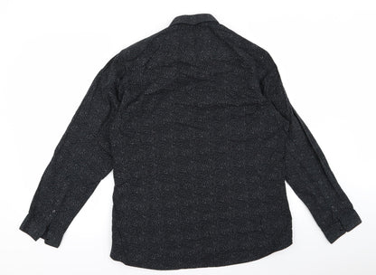 Womens UK Size 14 priamrk Black Basic Button-Up