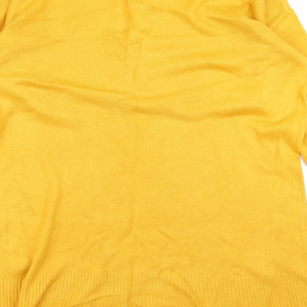 New Look Womens Yellow   Cardigan Jumper Size 6