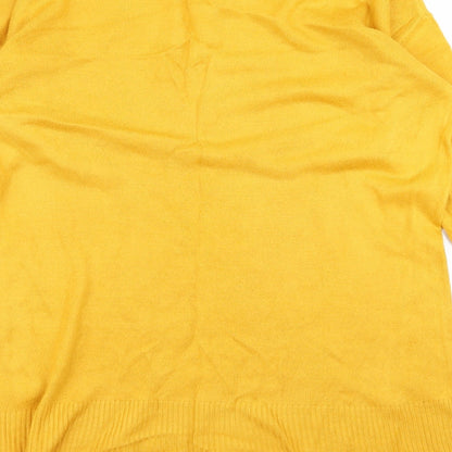 New Look Womens Yellow   Cardigan Jumper Size 6