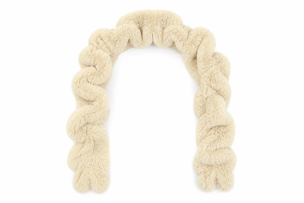 Front view of Preworn unisex beige shawl/wrap