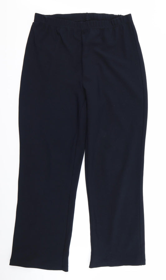 Womens UK Size 42 Preworn Regular Fit  Blue Trousers