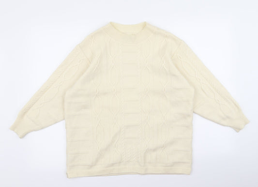 Preworn Womens Beige   Pullover Jumper Size 16  - v