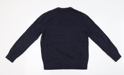 Gap Mens Blue Geometric  Pullover Jumper Size XS