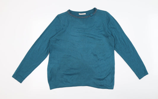 Anna rose Womens Blue   Pullover Jumper Size L  - Sequin detail
