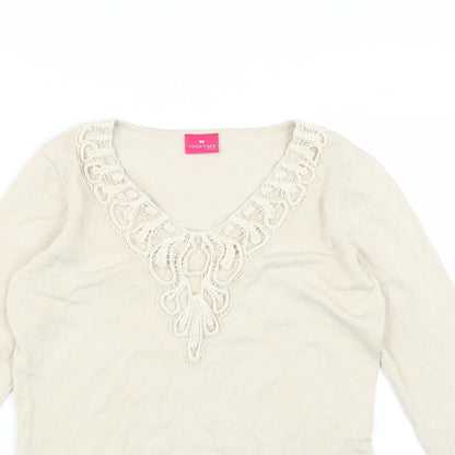 Together Womens Beige   Pullover Jumper Size XS