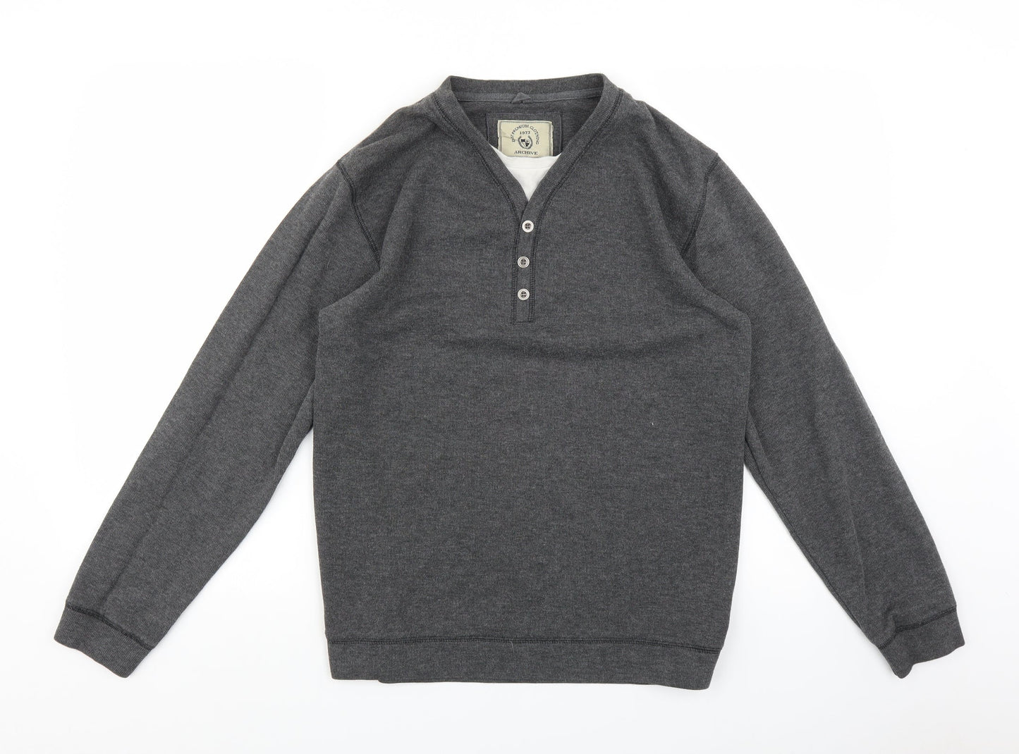 Easy Mens Grey   Pullover Jumper Size M
