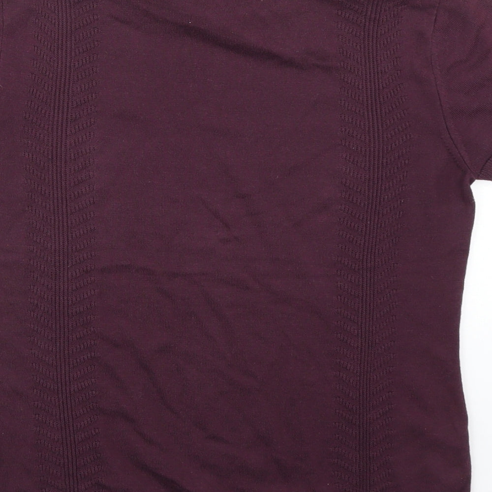 Womens UK Size 10 LIMITED Purple Basic T-Shirt
