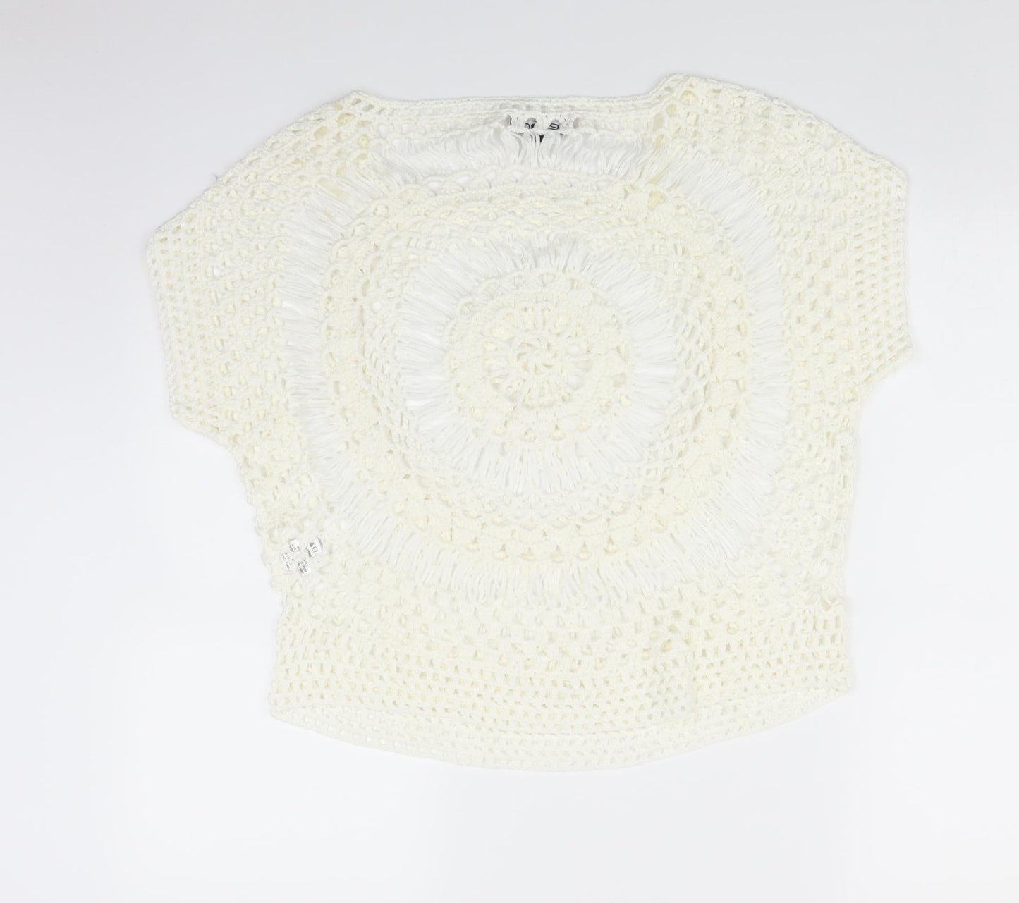 Select Womens White  Knit Pullover Jumper Size L
