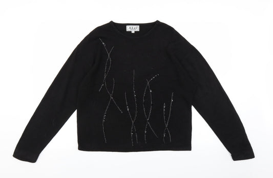 Akal Womens Black   Pullover Jumper Size M