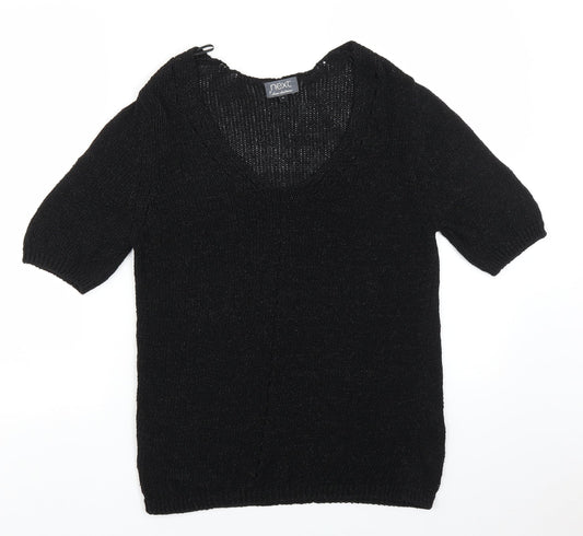 NEXT Womens Black  Knit Pullover Jumper Size 10