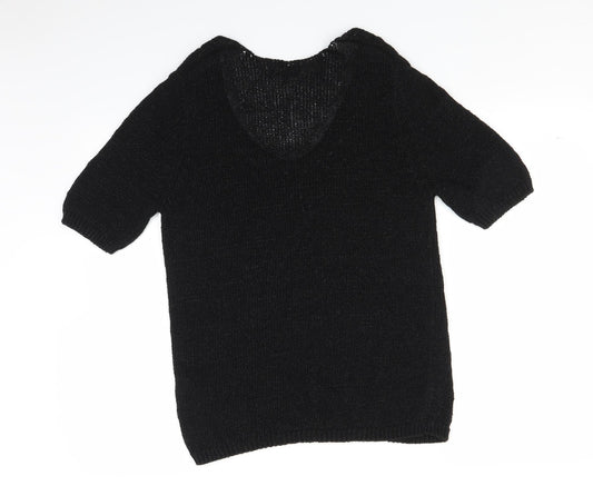 NEXT Womens Black  Knit Pullover Jumper Size 10