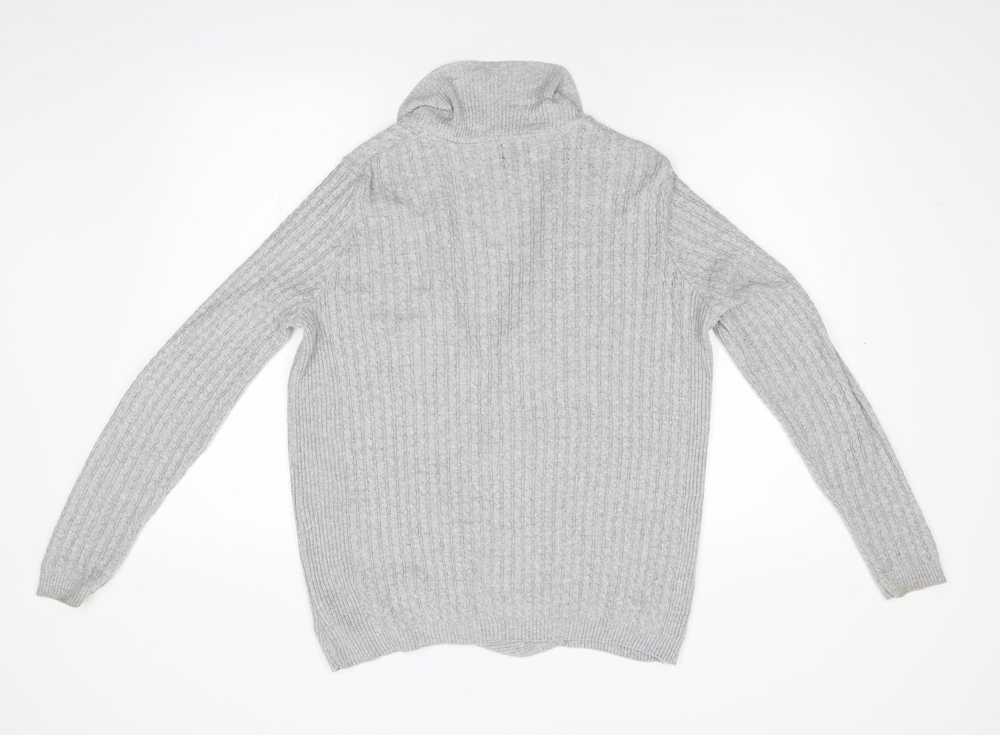 River Island Womens Grey  Knit Cardigan Jumper Size M