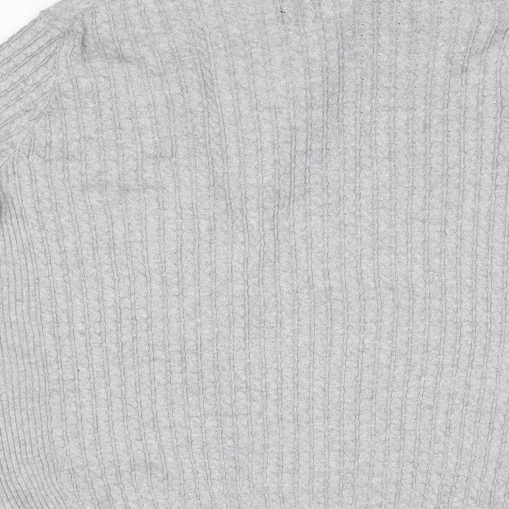 River Island Womens Grey  Knit Cardigan Jumper Size M