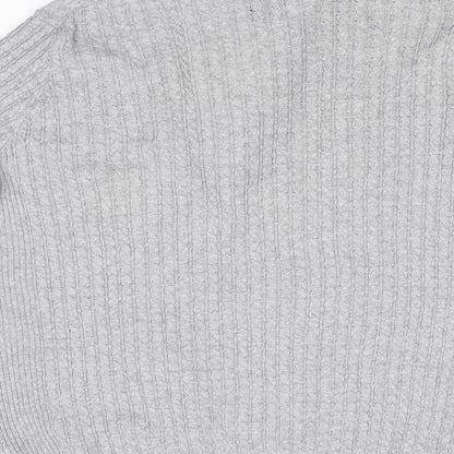 River Island Womens Grey  Knit Cardigan Jumper Size M