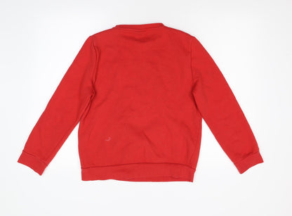 Primark Womens Red  Fleece Pullover Sweatshirt Size S