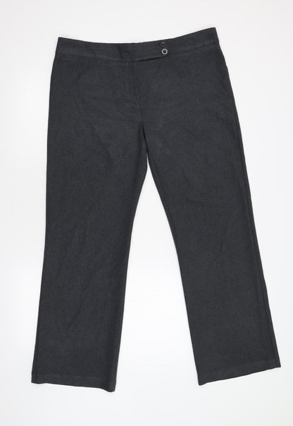 George Womens Grey   Trousers  Size 16 L30 in