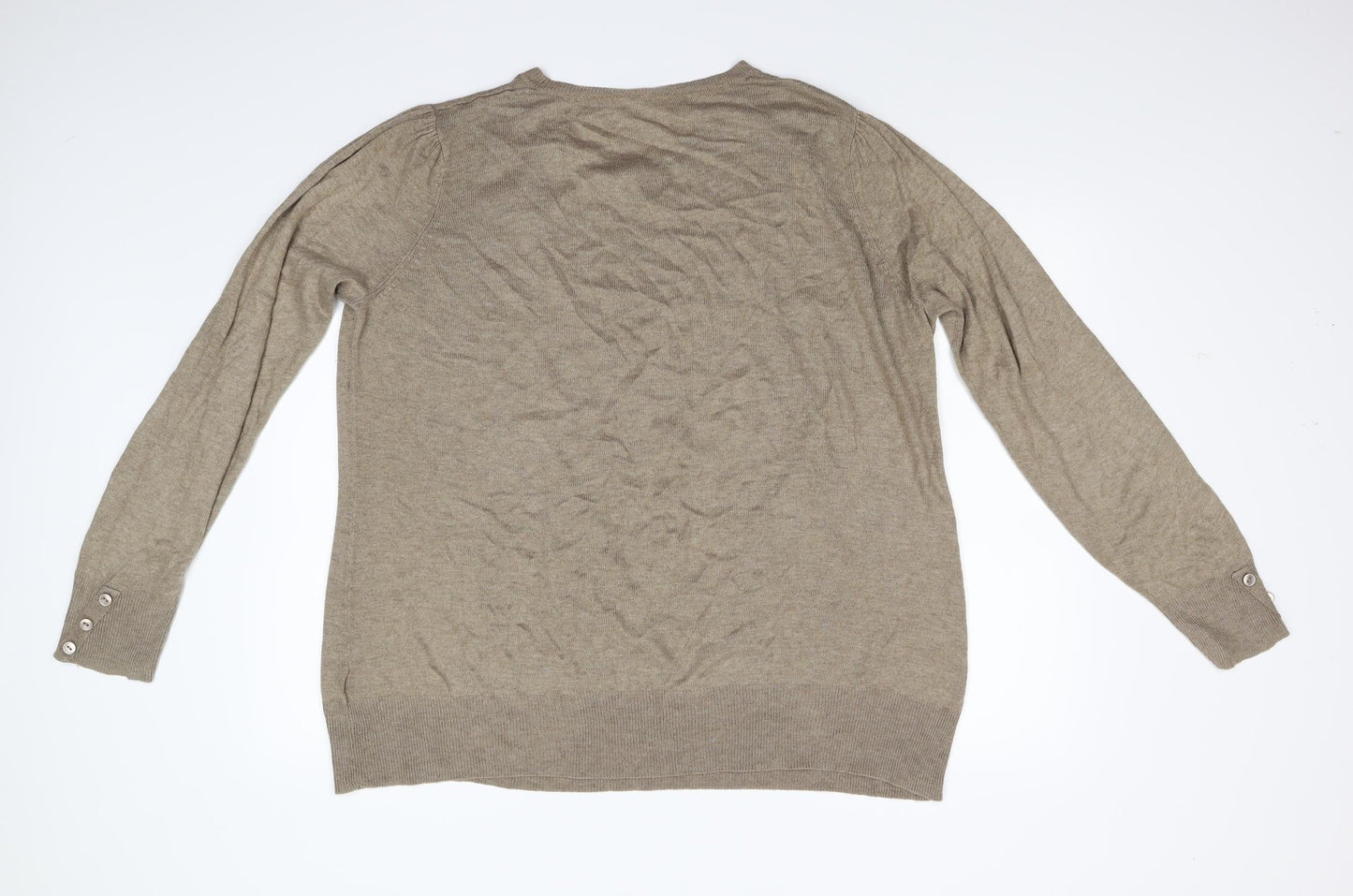 Evans Womens Brown  Knit Pullover Jumper Size 22