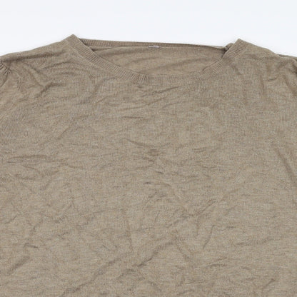 Evans Womens Brown  Knit Pullover Jumper Size 22