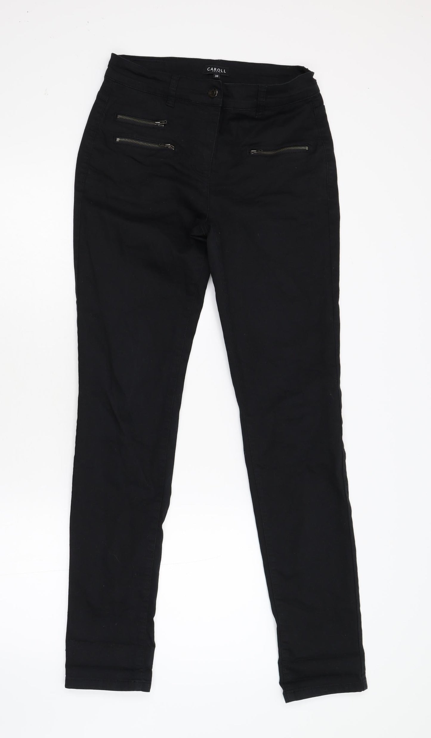 Caroll Womens Black  Denim Skinny Jeans Size 38 L30 in