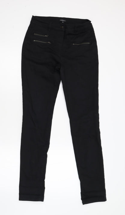 Caroll Womens Black  Denim Skinny Jeans Size 38 L30 in