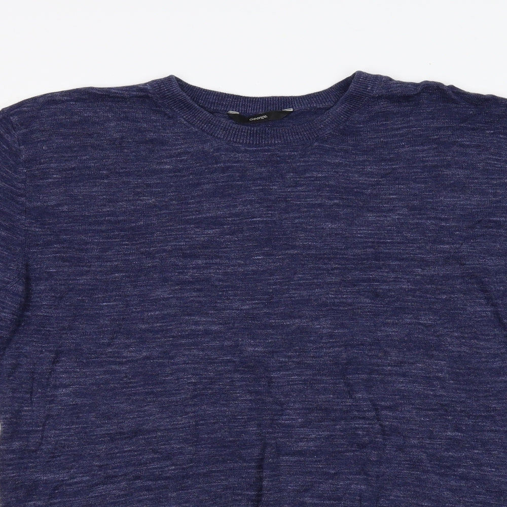 George Mens Blue  Knit Pullover Jumper Size L