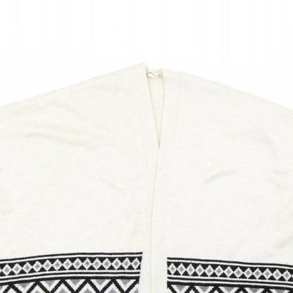 Close-up detail of yd girls’ beige jacket poncho, size 9, years