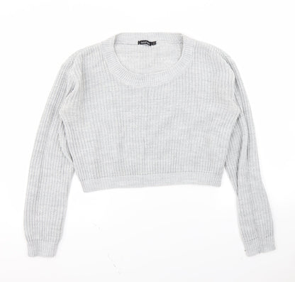 Boohoo Womens Grey   Pullover Jumper Size S