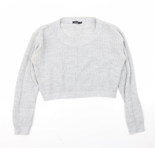 Boohoo Womens Grey   Pullover Jumper Size S