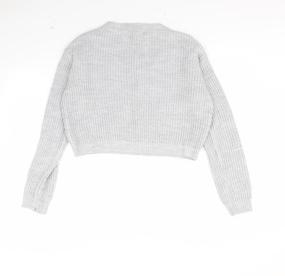 Boohoo Womens Grey   Pullover Jumper Size S