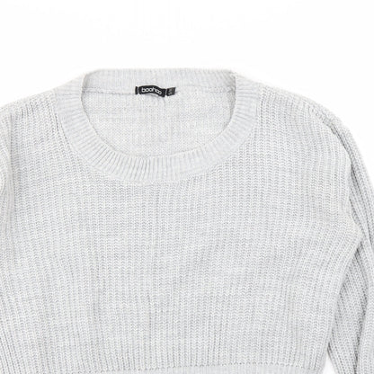 Boohoo Womens Grey   Pullover Jumper Size S