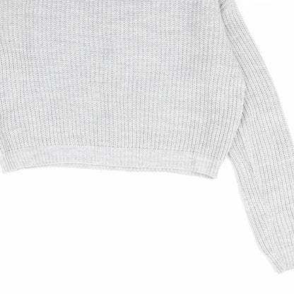 Boohoo Womens Grey   Pullover Jumper Size S