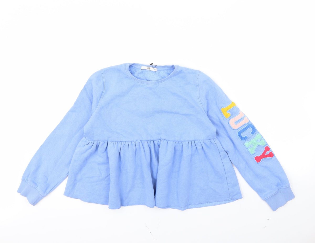 Marks & Spencer Girls Blue   Pullover Jumper Size 10 Years