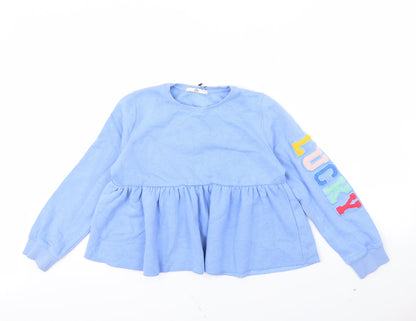 Marks & Spencer Girls Blue   Pullover Jumper Size 10 Years