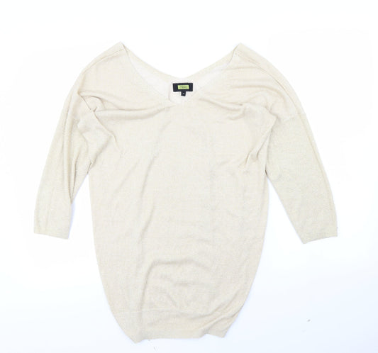 NEXT Womens Gold   Pullover Jumper Size 14