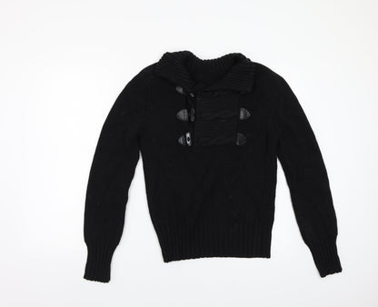 Magliera Moro Womens Black  Knit Pullover Jumper Size M