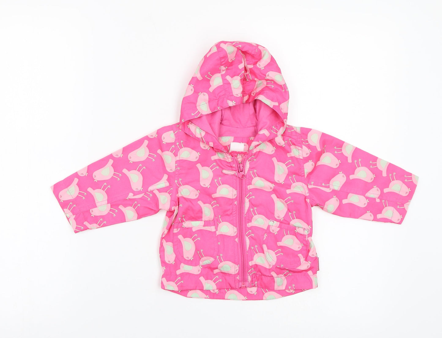 Debenhams Baby Multicoloured Geometric  Anorak Jacket Size 6-9 Months  - Bird