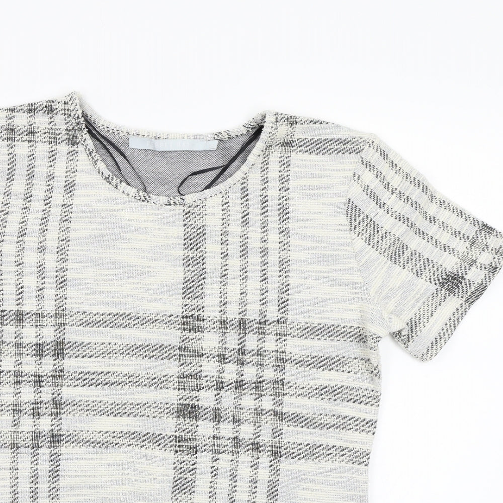 Womens UK Size 14 Pebble Bay Grey Basic Blouse