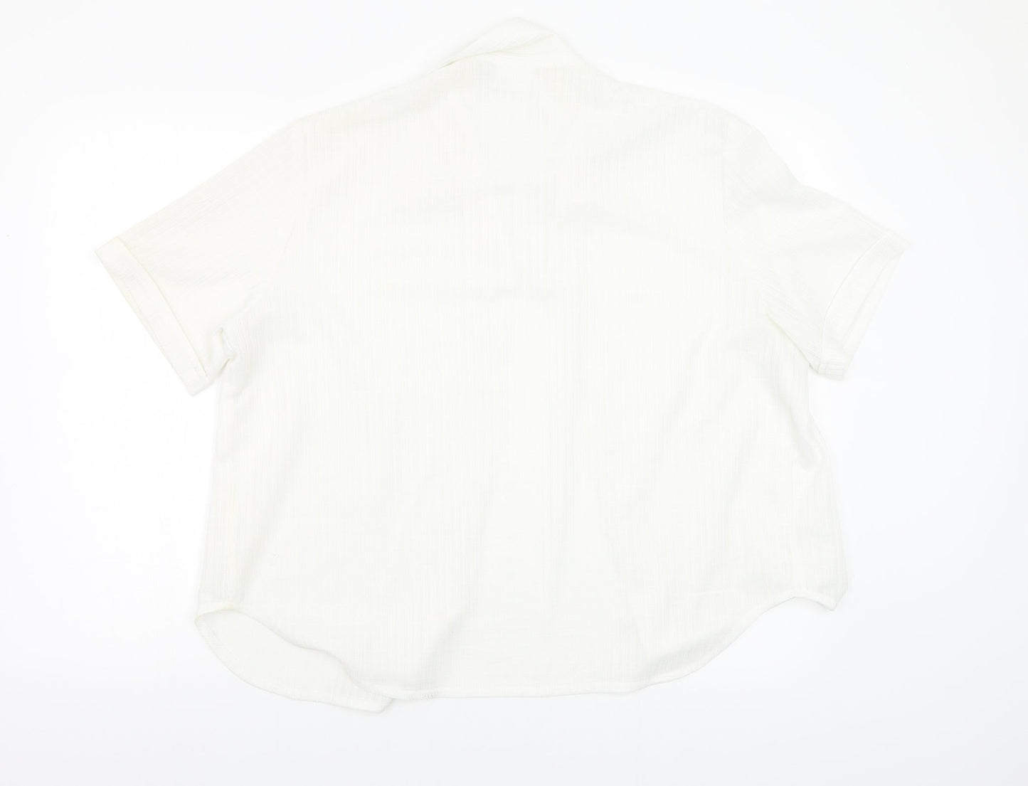 Womens UK Size L Preworn White Basic Blouse