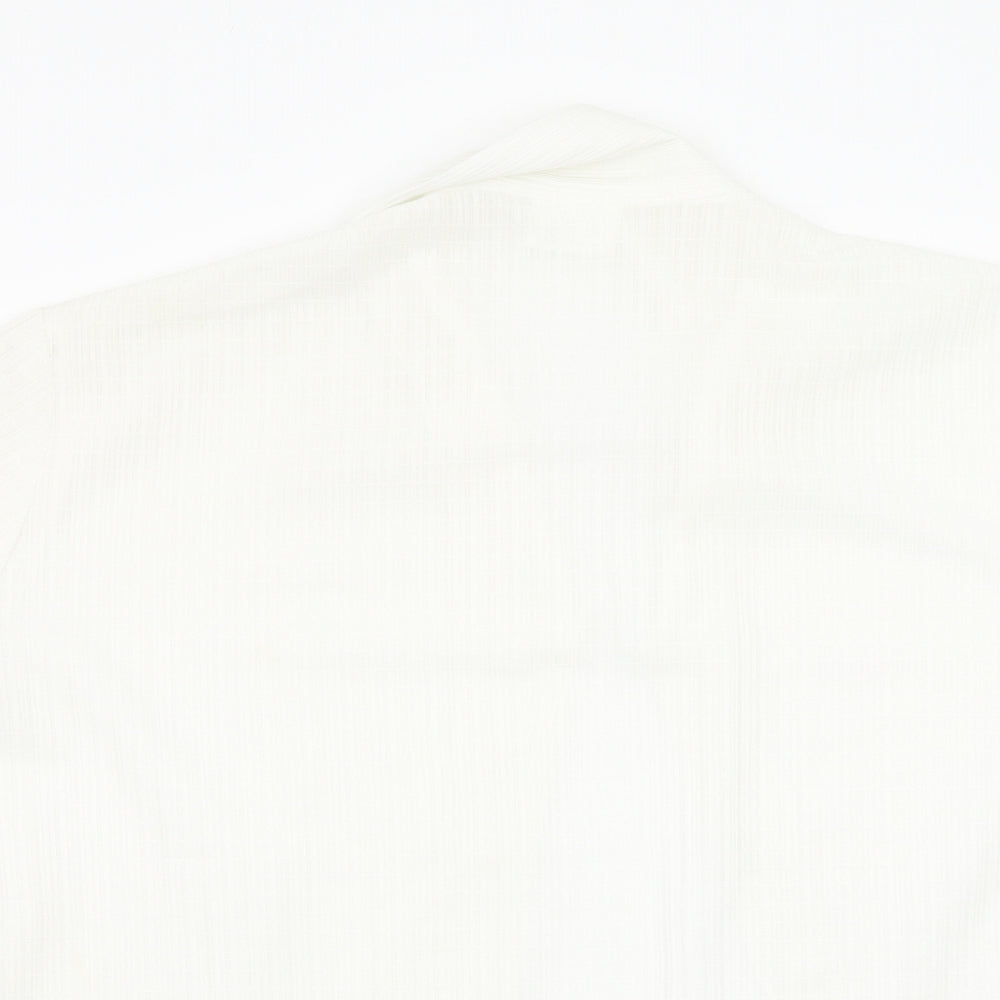 Womens UK Size L Preworn White Basic Blouse