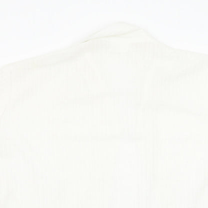 Womens UK Size L Preworn White Basic Blouse