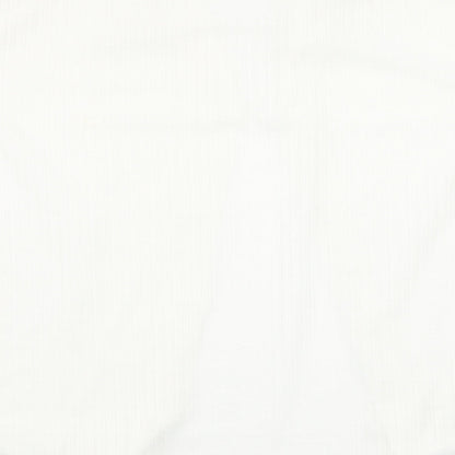 Womens UK Size L Preworn White Basic Blouse